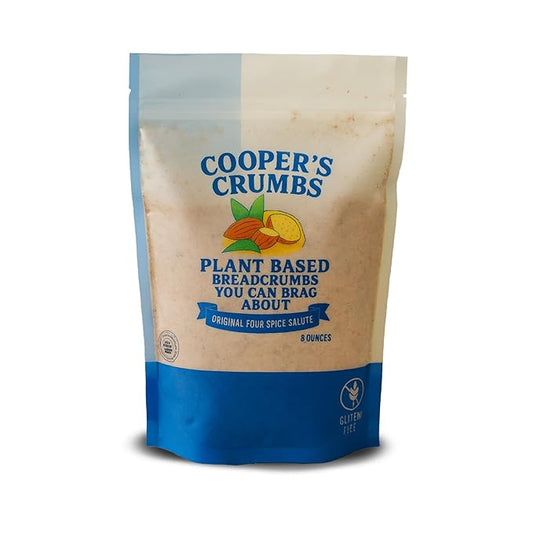 Cooper's Crumbs All Natural Gluten Free Low Carb Bread Crumb Alternative, High Protein, Vegan, Certified Kosher, Paleo, Keto (Original Four Spice Salute)