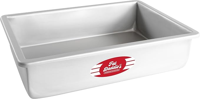 Fat Daddio's POB-8123 Anodized Aluminum Sheet Cake Pan, 8 x 12 x 3 Inch