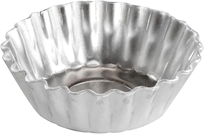 Fat Daddio's PMTH-25 Natural Aluminum Mini Tartlet Pan, 2.5 x 0.9 Inch, 20 count