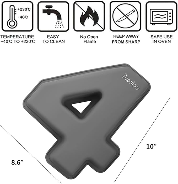 Ducodocu 3D Silicone Cake Pans Large Number Cake Mould Novelty Cake Tins DIY Baking Mold for Birthday Wedding Anniversary 10 inch Number of 4