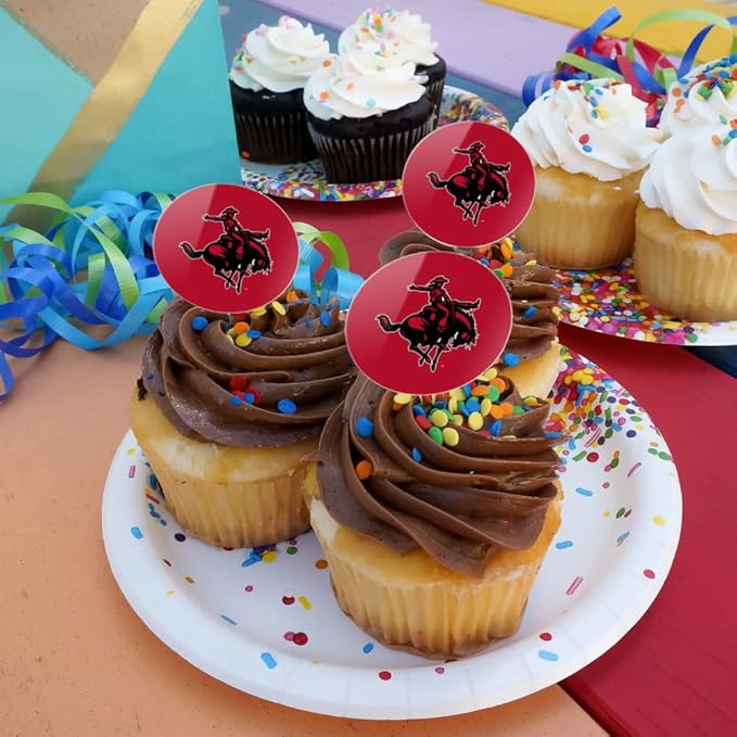 Northwestern Oklahoma State Primary Cupcake Picks Toppers Decoration Set of 6