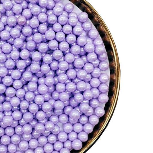 Sprinkles Lavender Purple Edible Pearls,Cake Sprinkles 130g 4.6OZ,Cookie Sprinkles,Sugar Pearl, Edible Candy Pearls for Cake Cupcake Decorationg (7mm-light purple)