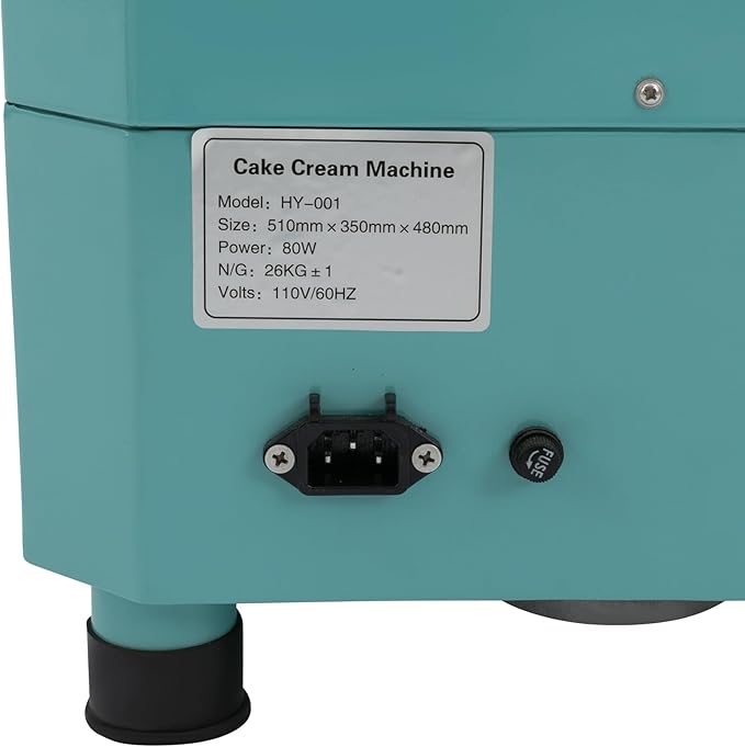 Cake Decorating Coating Machine with Graduated Scraper, 0-200RPM Rotating Speed Cream Spreading Automatic Frosting Turntable for 4-12inch Cakes (Blue)