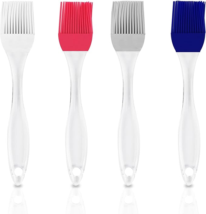 Silicone Spatulas and Basting Brushes Sets of 4 (Multi Basting)