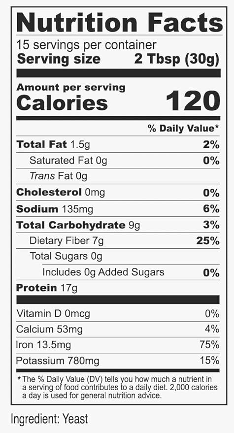 Anthony's Brewer's Yeast, 1 lb, Made in USA, Gluten Free, For Lactation Support, Unflavored, Unsweetened (Pack of 2)