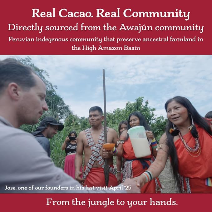 Cacao Adventures Ceremonial Cacao Block | 100% Pure Cacao from Peru, Untempered, Unsweetened, Vegan, 8 oz | Ethically sourced and sustainably grown |Melts Easily for Drinking, Rituals & Recipes