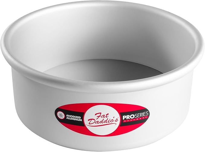 Fat Daddio's PCC-82 Anodized Aluminum Round Cheesecake Pan with Removable Bottom, 8 x 2 Inch