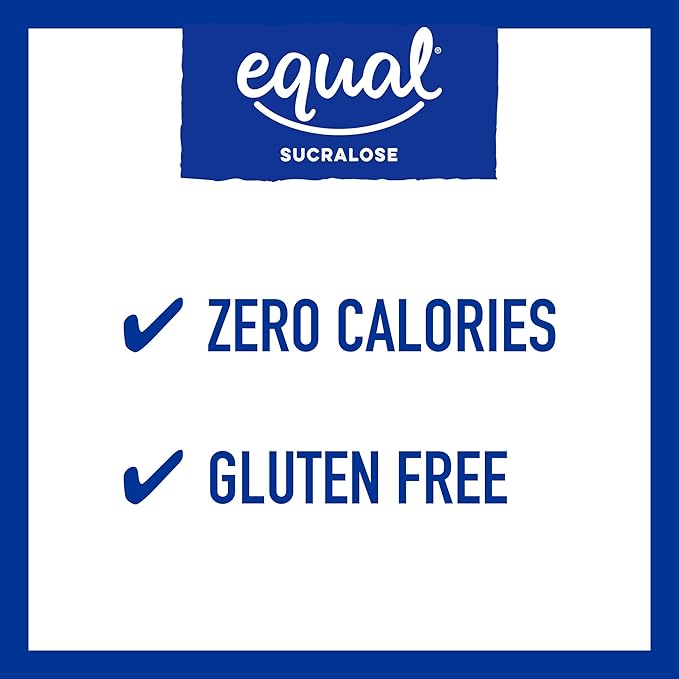 EQUAL Yellow Zero Calorie Sweetener, Sucralose Sugar Substitute, Zero Calorie Sugar Alternative Sweetener Packets, Sugar Alternative, 100 Ct (Pack of 1)