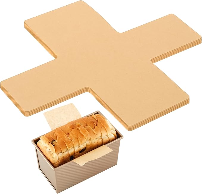 100 Pcs Loaf Pan Liners for Baking Bread Pan 13 x 5 Inches, Non-stick Disposable Greaseproof Baking Paper for Bread, Cakes, Toast