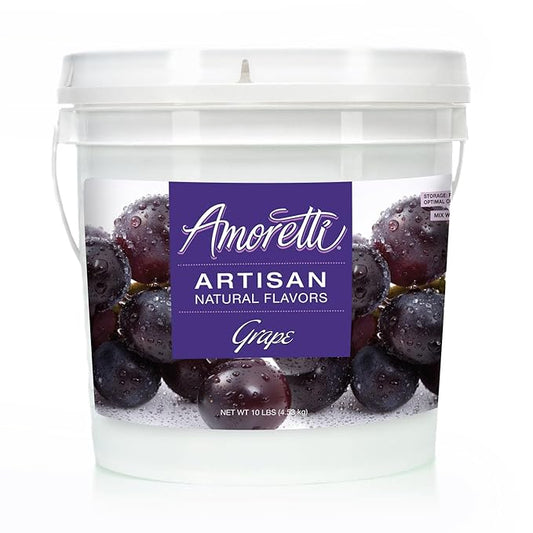 Amoretti - Natural Grape Artisan Flavor Paste, 10 lbs, Perfect For Ice Cream, Beverages, Cakes, and more, Preservative Free, Vegan, Gluten Free, No Artificial Sweeteners, Highly Concentrated