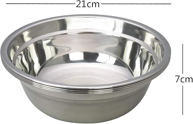 Metal Mixing Bowls, Stainless Steel Serving Bowl, Set of 4