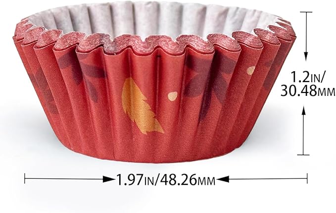qiqee Cupcake Liners Thanksgiving Turkey Papers Baking Cups Wrappers Fall Muffin Wrappers for Party Candy Cake Decorations Supplies 300-Count 6 Design (Standard)