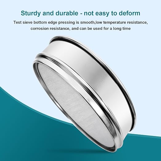304 Stainless Steel Lab Sieve Screen Mesh, 120 Mesh (0.125mm) Aperture Test Sieve, 12Inch(30cm) Diameter Economy Standard Analysis Sample Test Sieves for Industrial Laboratory Homes