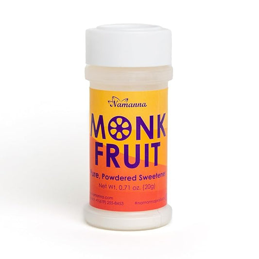 NAMANNA Pure Monk Fruit Sweetener - Zero Calorie, Zero Carb, Paleo Safe (50% Mogroside V, 20g, 400 Servings)