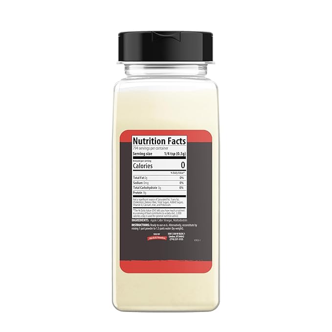 Birch & Meadow 14oz Apple Cider Vinegar Powder, Cooking & Baking, Dry Vinegar
