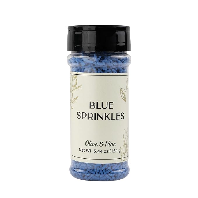 Olive & Vine Blue Sprinkles, Sweet Touch, For Baking & Desserts, Rich Tradition, Authentic Taste, For Global Recipes (5.44 Ounce)