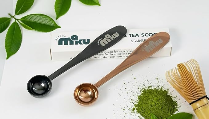 MATCHA MAKU- Stainless Steel 1 g (½ tsp) Measuring Spoon for Matcha, Tea, Powder & Liquids – 304 Food Grade Scoop for All Ingredients 4.6" Lenght