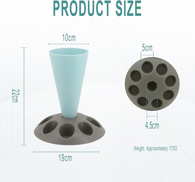 Piping Bag Stand, Pastry Bag Holder Stand with 8 Holder Slots, Plastic Pastry Bag, Piping Bag Stand, for Baking Accessories