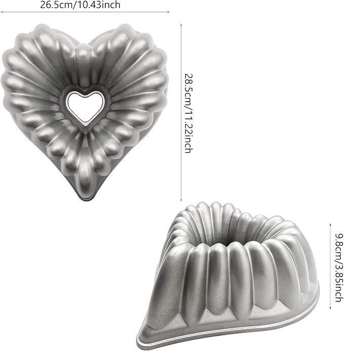 Charlotte Cake Mold Aluminium Kitchen Accessories Decoration Christmas Wedding Family 3D Charlotte Cake Pan (Love heart shape)
