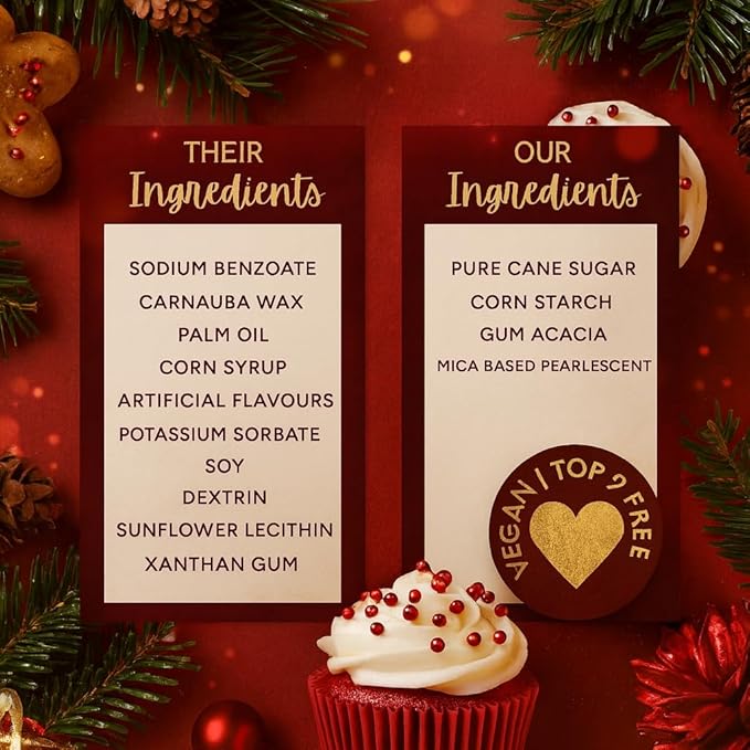 Confect Red Sprinkles Mix – Valentine’s Day, Birthday Cake & Cupcake Decoration – Includes Dragees, Jimmies & Sparkling Sugar –Edible Dessert Topping-Vegan, Gluten-Free, Nut-Free, Soy-Free, Dairy-Free, Palm Oil-Free- 5 Oz