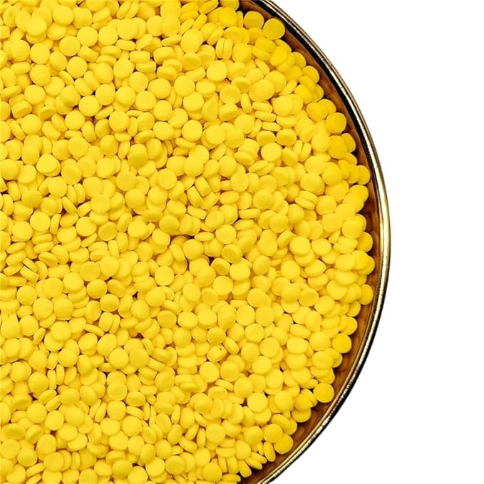 NIPEOR Rainbow Sprinkles Yellow Confetti Sprinkles 3.53oz/100gEdible Sprinkle Topping Confetti Sprinkles, Round Sprinkles for Cake Decorating,, Cupcake, Candy Sprinkles, and Ice Cream Toppings (Rainbow Confetti Yellow)