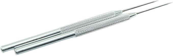 Tegg Clay Needle Tool 2PCS Stainless Steel Professional Pin Needle Detail Tool for Ceramic Polymer Clay Sculpture