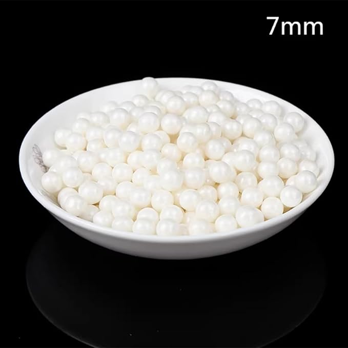 PhilaeEC White Peals 7mm Size Sprinkles for Cake Decoration Edible Candy Baking Cookie Cupcake Toppers Wedding Party Valentines Halloween Christmas Supplies 3.53oz