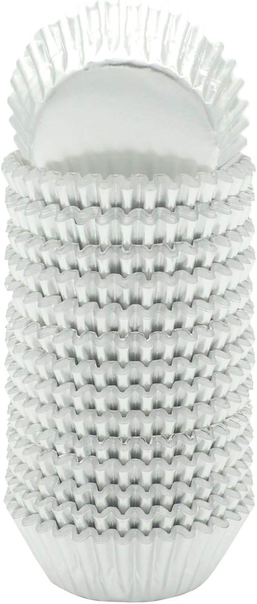 Mini Silver Foil Cupcake Liners Muffin Baking Cups for Party and More, 300-Count