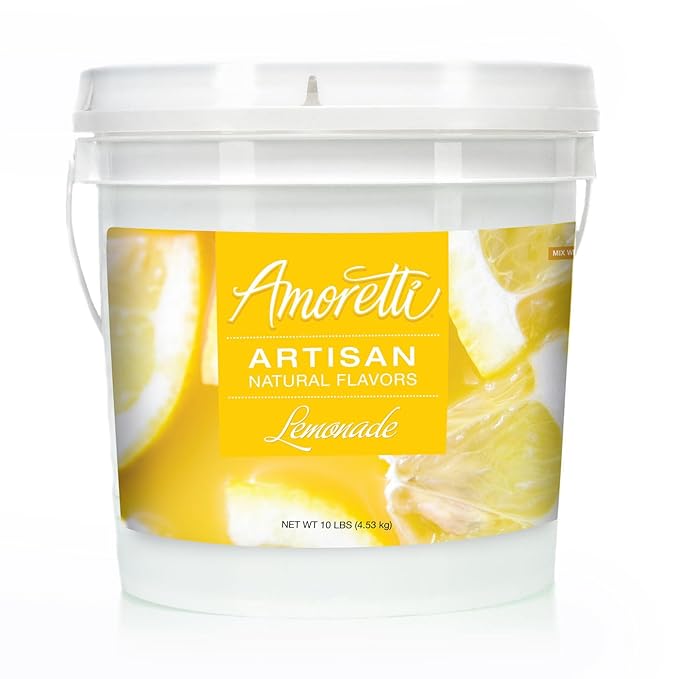 Amoretti - Natural Lemonade Artisan Flavor Paste, 10 lbs, Perfect For Ice Cream, Beverages, Cakes, and more, Preservative Free, Vegan, Gluten Free, No Artificial Sweeteners, Highly Concentrated