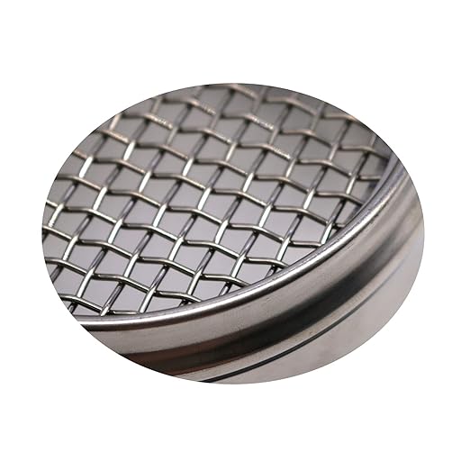 LABALPHA 5 Mesh Lab Sieves, Test Sieve #5 Mesh, 4'' Diameter, 304 Stainless Steel Wire Cloth (4mm)