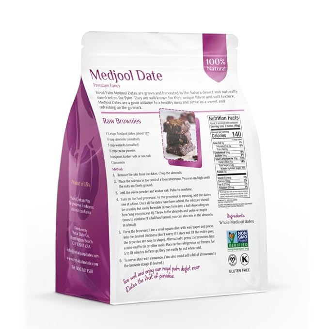 Medjool Dates 16oz | Premium Dates | Natural Sweetener | Fresh Dried Fruit | Healthy | Vegan Snack & Natural Energy Boost | Non-GMO | Kosher