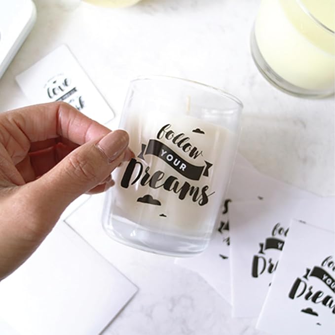 Custom Clear Stickers | Waterproof Transparent Vinyl Product Labels | Upload Your Logo, Add Text