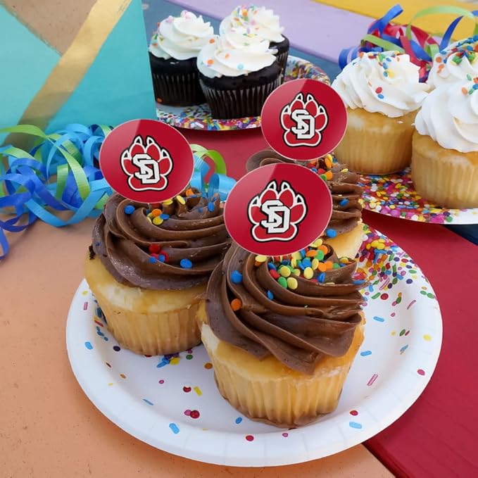 South Dakota Primary Logo Cupcake Picks Toppers Decoration Set of 6
