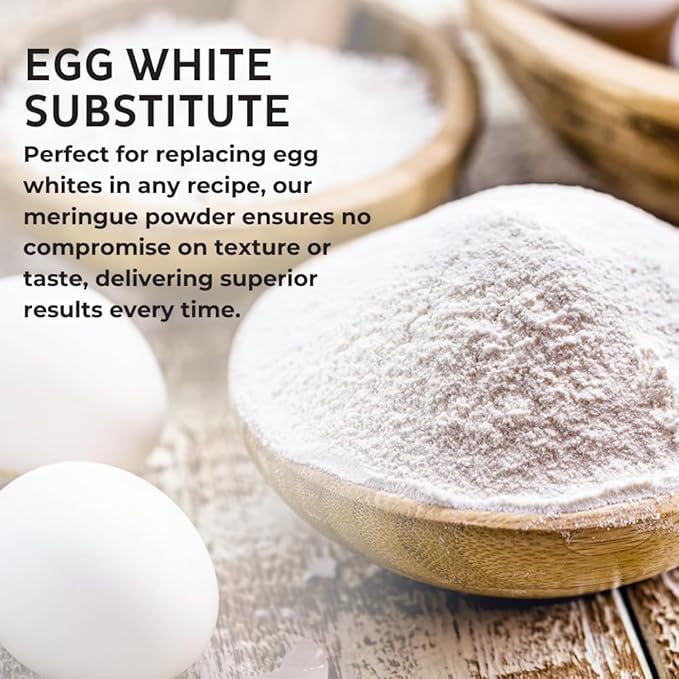 Chefmaster Meringue Powder Deluxe, Professional-Grade Egg White Substitute for Meringue Cookies, Pie Filling, Royal Icing, Non-GMO, Easy-to-Use, Made in USA, 8 oz