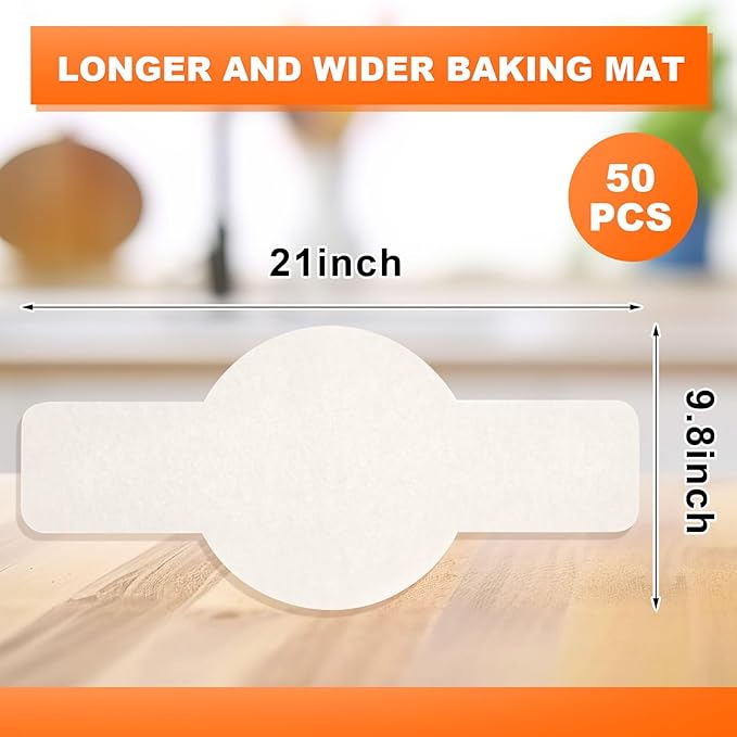 Marspark 50 Pcs Bread Sling Sourdough Bread Sling - Dutch Oven Liner, Pre-Cut Parchment Baking Supplies for Easy Dough Transfer (White)