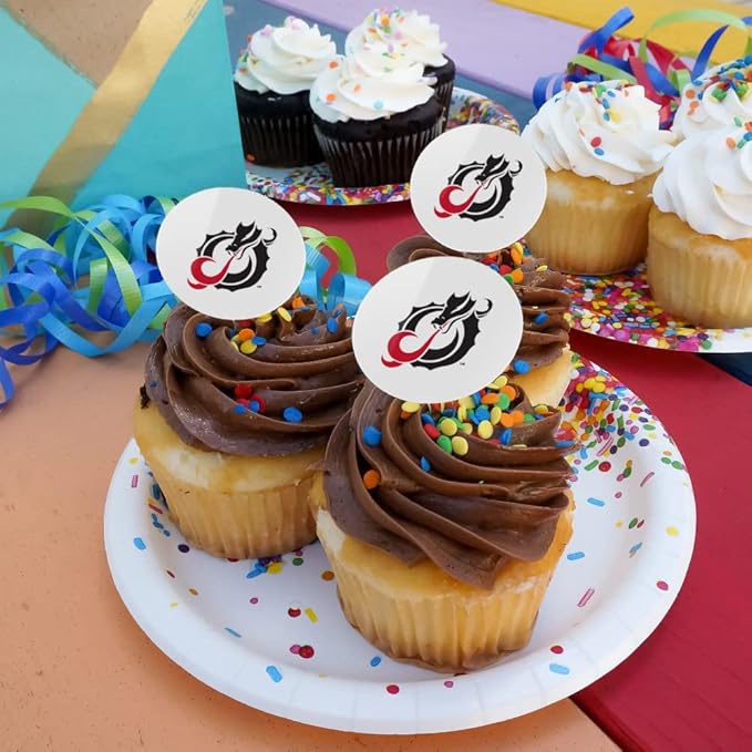 Minnesota State University Moorhead Primary Logo Cupcake Picks Toppers Decoration Set of 6