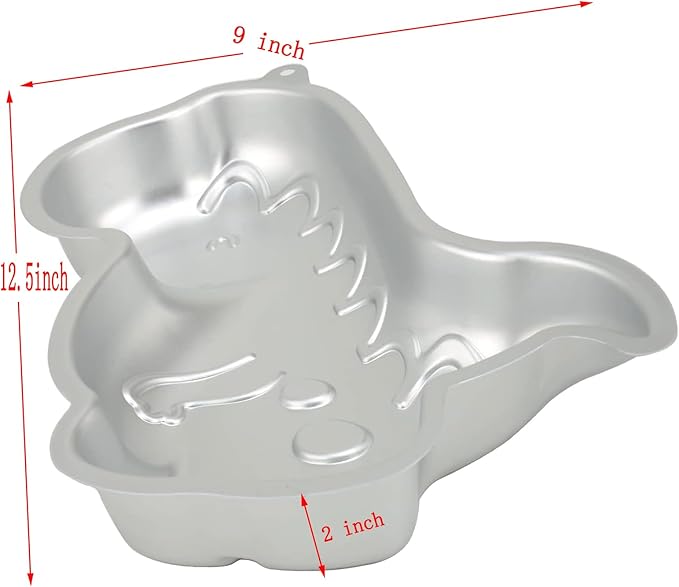 Dinosaur Cake Pan, Aluminum 3D Birthday Cake Mold Baking Mould Tin Cake Pan