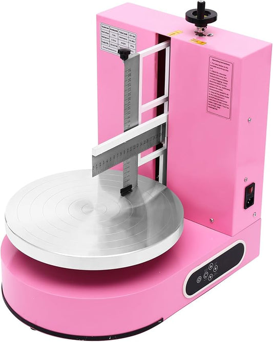Cake Decorating Coating Machine Cream Spreading Automatic Frosting Turntable with Graduated Scraper for 4-12inch Cakes, 30-200RPM Rotating Speed
