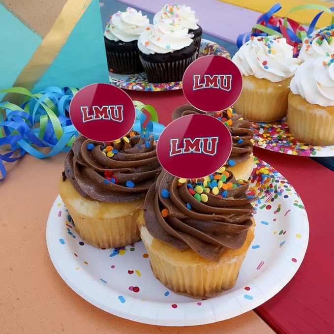 Loyola Marymount University Primary Logo Cupcake Picks Toppers Decoration Set of 6