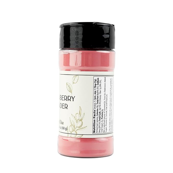Olive & Vine Strawberry Powder, Sweet & Fruity, For Smoothies & Baking, Rich Tradition, Authentic Taste, For Global Recipes (2.4 Ounce)