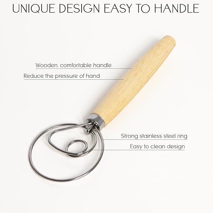 Silicone Bread Sling for Dutch Oven, Dough Scraper, Dough Whisk, Sour Dough Tools, Baking Bread Tools - Essential Bread Making Accessories for Sourdough, Bread Kneading & Dutch Oven Baking