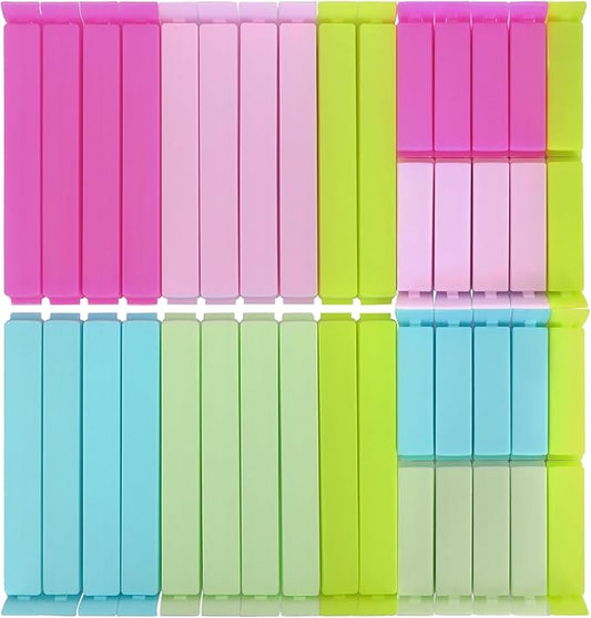 Zhtuck 40PCS Sealing Clip Bag Plastic Food Bag Clips Large Size Chip Clips Bag Clips Food Clips for Food Storage Kitchen and Home (5.5in x 20, 3.1in x20)