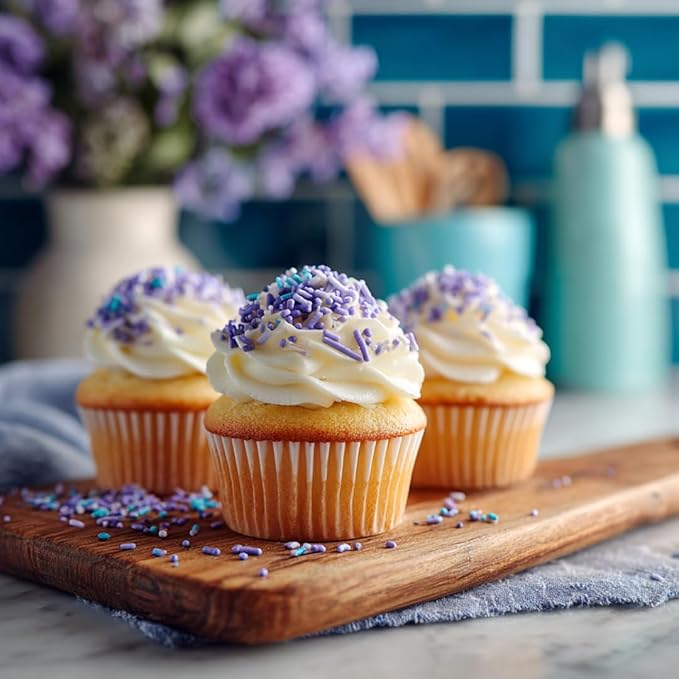 Olive & Vine Purple Sprinkles, Sweet Flavor, For Baking & Desserts, Rich Tradition, Authentic Taste, For Global Recipes (5.6 Ounce)