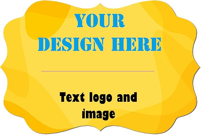 JOVELLO 40-300 Custom Stickers - Personalized Labels Stickers with Image Logo and Text(Fancy Frame,4x6 Inch)