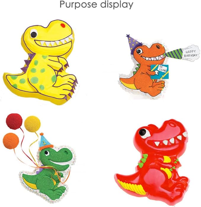 Dinosaur Shape Cake Pan, 3D Birthday Cake Pan, Aluminum Alloy Cake Molds Nonstick Baking Tools