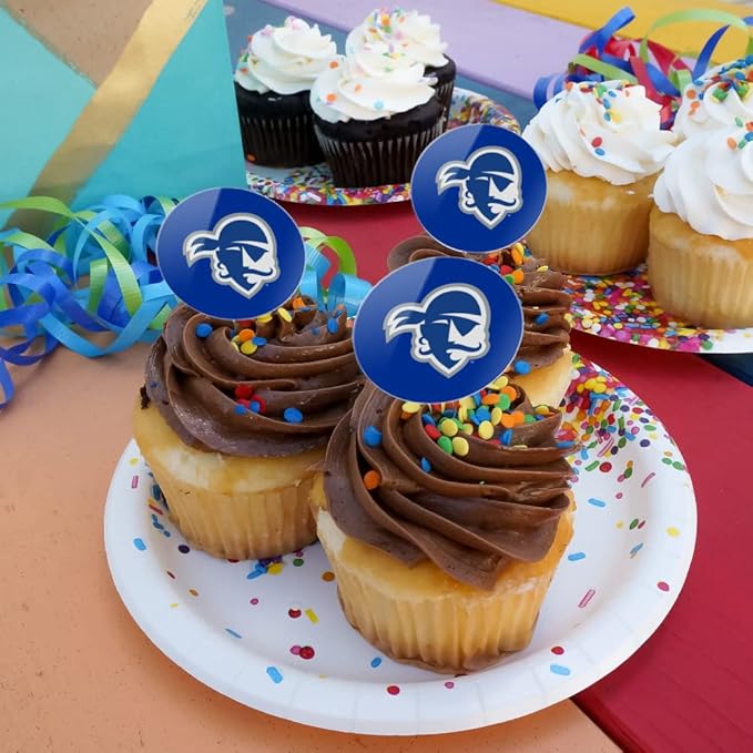 Seton Hall Primary Logo Cupcake Picks Toppers Decoration Set of 6