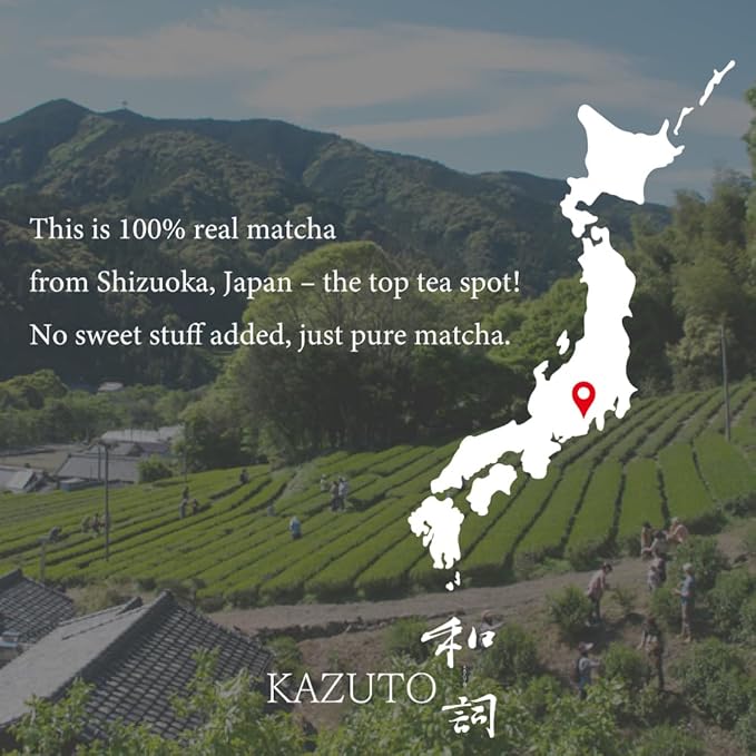 Kazuto Matcha powder Selected Premium Japanese Green Tea for Lattes and Usucha Superior Premium Grade Authentic Japanese First Harvest from Japan Antioxidants Unsweetned