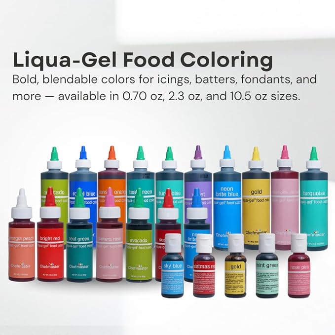 Chefmaster Burgundy Liqua -Gel Food Coloring | Vibrant Color | Professional-Grade Dye for Icing, Frosting, Fondant | Fade-Resistant | 10.5 oz