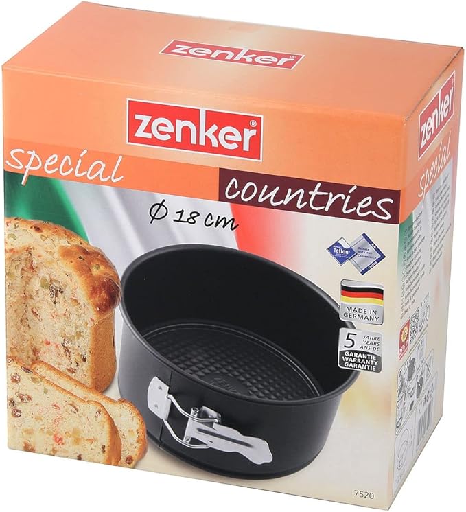 Zenker 7.28-inch Nonstick Bakeware Springform Baking Pan/Springform Cake Pan/Cheesecake Pan With Grips, Round