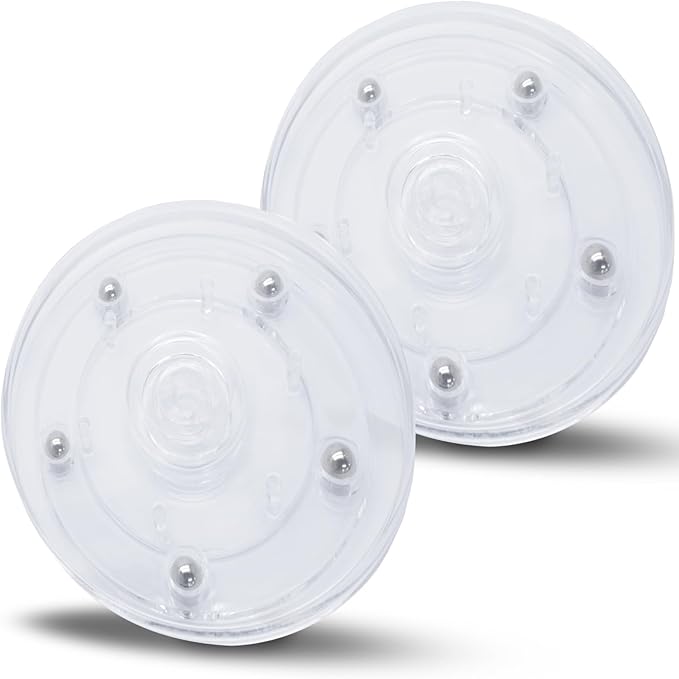 2PCS 4Inch Acrylic Lazy Susan Turntable Platter, Clear Turntable Organizer Round Rotating Plate Revolving Display Base for Spice Rack Table Cake Cookie Decorating